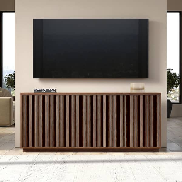 Alston Satin Walnut MDF 68 in. Buffet Table
