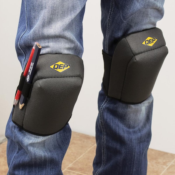 QEP Comfort Grip Neoprene Knee Pads with Foam Padding and Pen