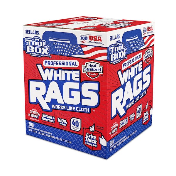 TOOLBOX Z400 White Rags (200-Count) (Box)