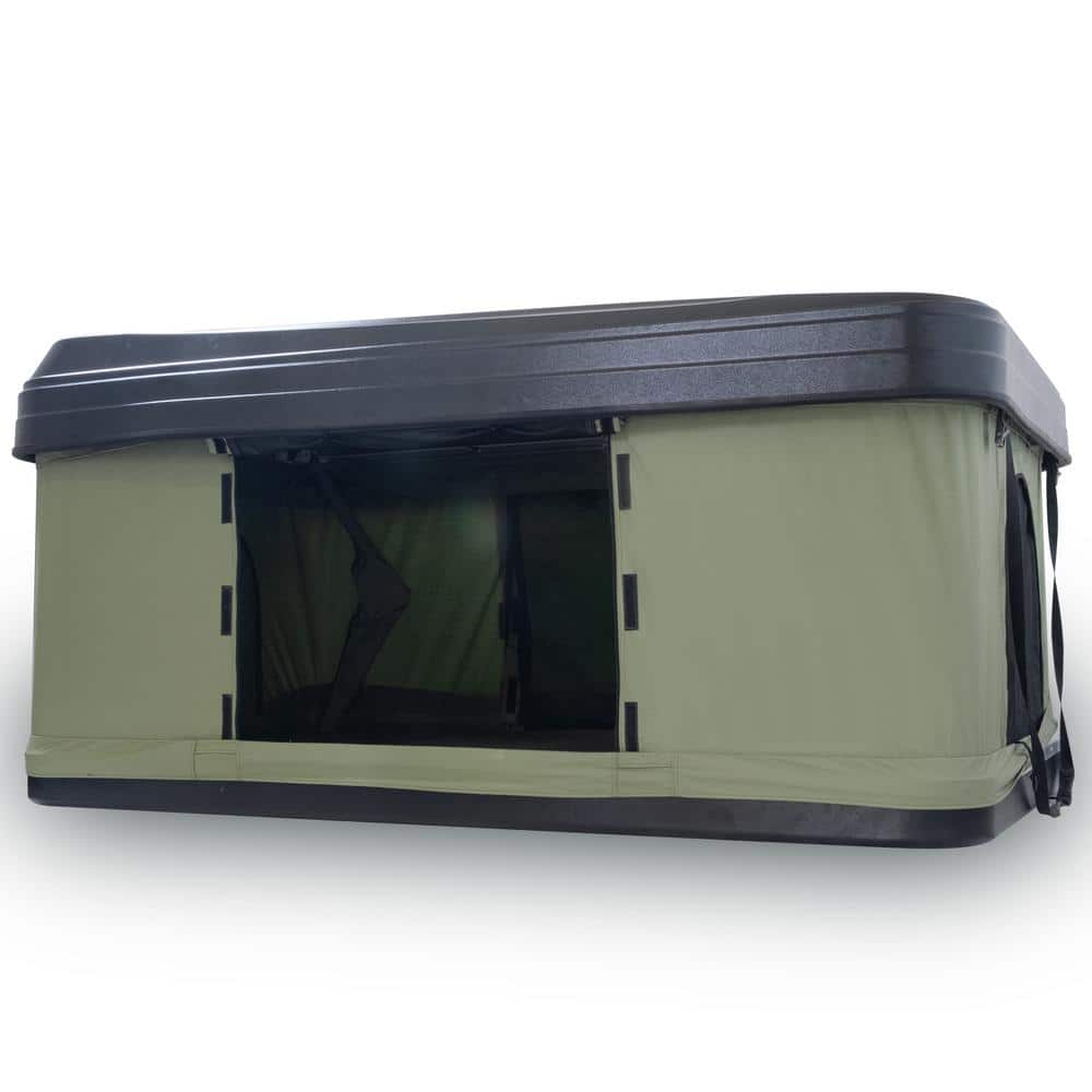 Delegatie Eindig uitstulping Trustmade Nomad Black Hard Shell and Green Fabric 2-Person Car Rooftop Tent  OR02RT01-BKGR - The Home Depot