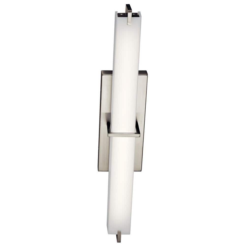 Sleek 25.75" Brushed Nickel LED Bath Light with White Acrylic Diffuser
