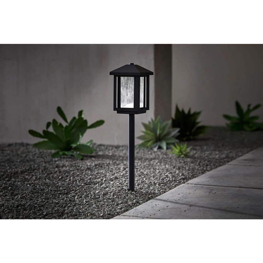 Black Bubble Glass Outdoor LED Pathway Light