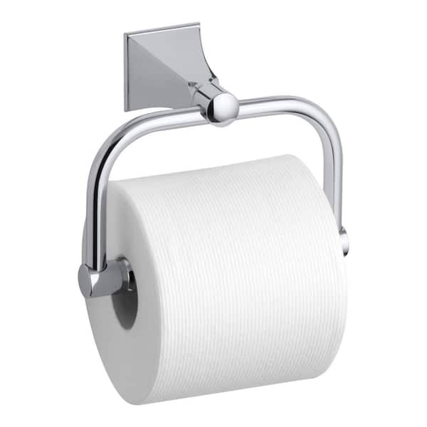 KOHLER Memoirs Wall-Mount Single Post Toilet Paper Holder with Stately Design in Polished Chrome