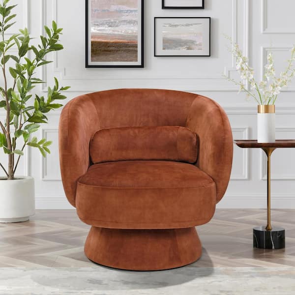 Darcy Burnt Orange Velvet Swivel Chair | ubicaciondepersonas.cdmx.gob.mx