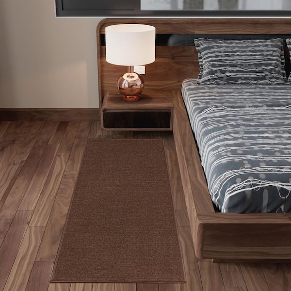 Contemporary Runner Rugs Next to Bed, Modern Hallway Runner Rugs