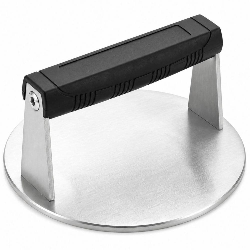 1 Piece Stainless Steel Burger Smasher Silver Steak Weight Protein Press Dishwasher Safe Silicone Handle BBQ Tool price history on PriceWatchPro