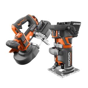 18V Cordless 2-Tool Combo Kit with Compact Band Saw and OCTANE Brushless Compact Fixed Base Router (Tools Only)