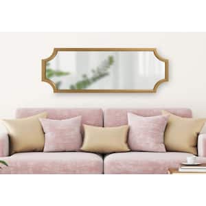 Large Rectangle Gold Contemporary Mirror (47.75 in. H x 17.75 in. W)