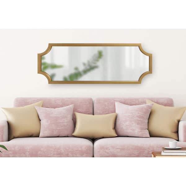 Large Rectangle Gold Contemporary Mirror (47.75 in. H x 17.75 in. W)
