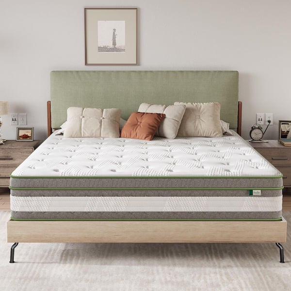 12 in. Medium Hybrid Memory Foam and Innerspring Mattress Tight Top Queen Size Mattress