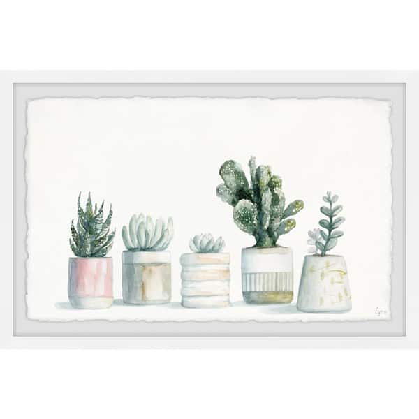 Unbranded "Frosty Succulents" by Eyre Tarney Framed Nature Art Print 8 in. x 12 in.