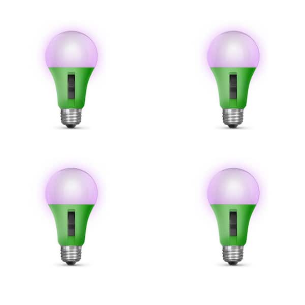 Feit Electric 17-Watt A21 Selectable Spectrum for Seeding, Growing Blooming Indoor Greenhouse E26 Plant Grow LED Light Bulb (4-Pack)