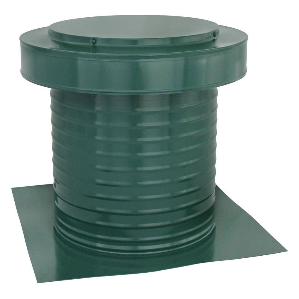 12 in. Dia Aluminum Static Keepa Vent in Green