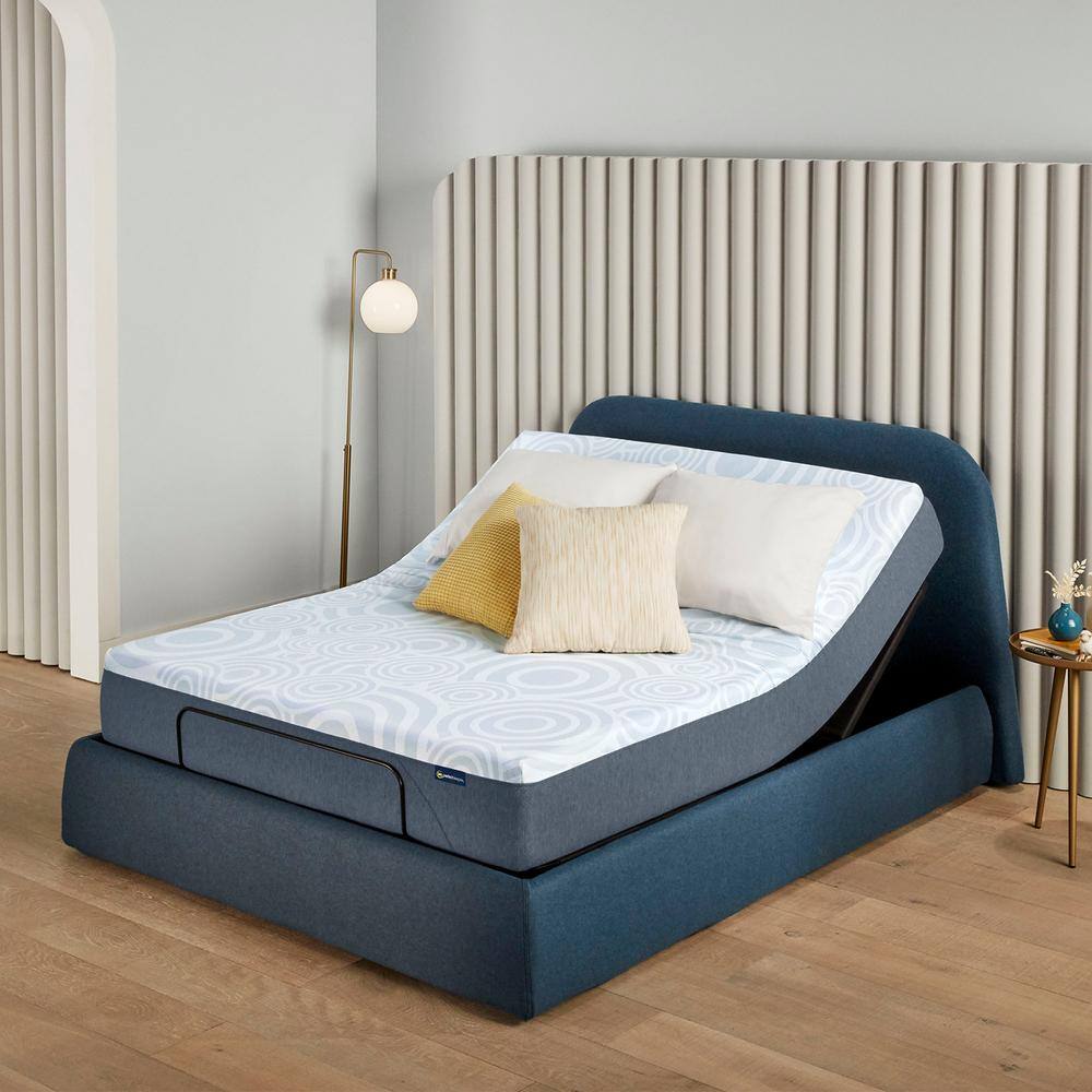 California King Light Blue Gel Memory Foam Mattress