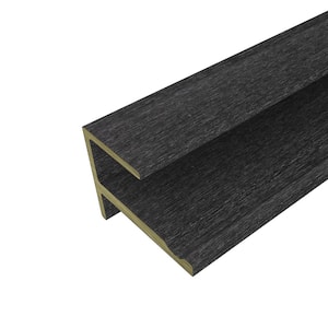 European Siding System 2.91 in. x 2.28 in. x 8 ft. Composite Siding F Trim Hawaiian Charcoal