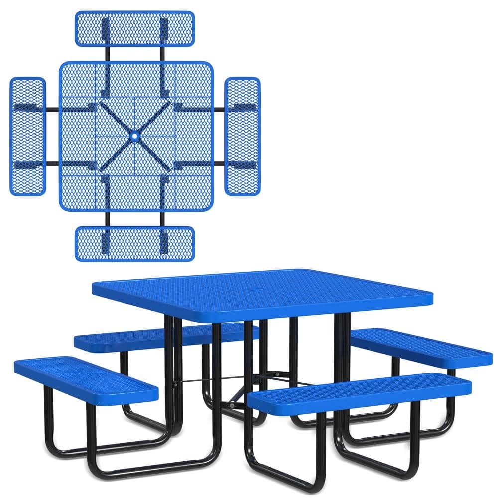 46 in. Square Portable Outdoor Commercial Metal Picnic Table price history on PriceWatchPro