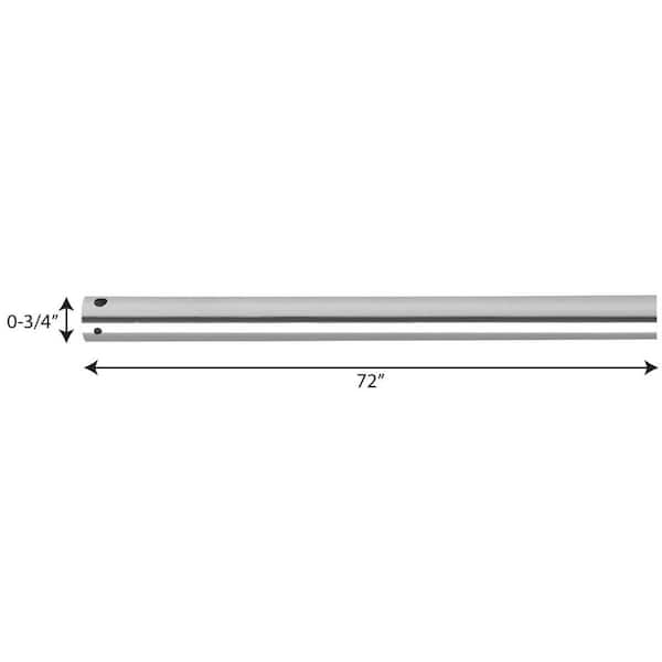 AirPro Collection 72 in. Polished Chrome Extension Downrod AirPro Collection 72 in. Polished Chrome Extension Downrod