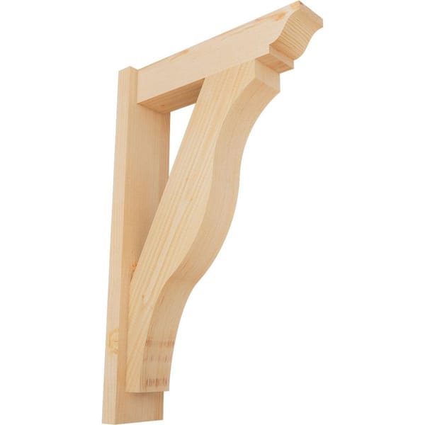 Ekena Millwork 6 in. x 32 in. x 20 in. Douglas Fir Fuston Traditional Smooth Outlooker