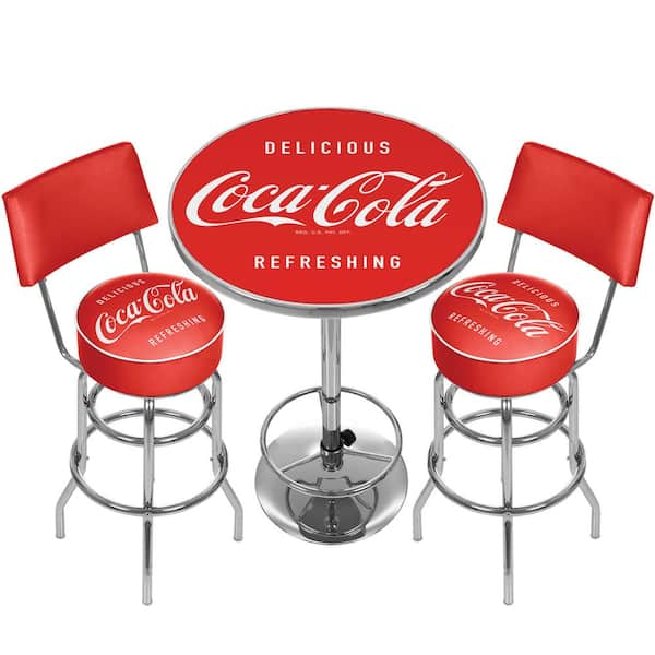 Coca cola pub table and stools sale