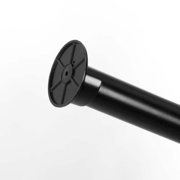 2 Pairs Metal Closet Rod Brackets - Heavy Duty Pole Sockets For 1-3/8" Diameter Rods | Matte Black Shower Curtain & Wardrobe Holders