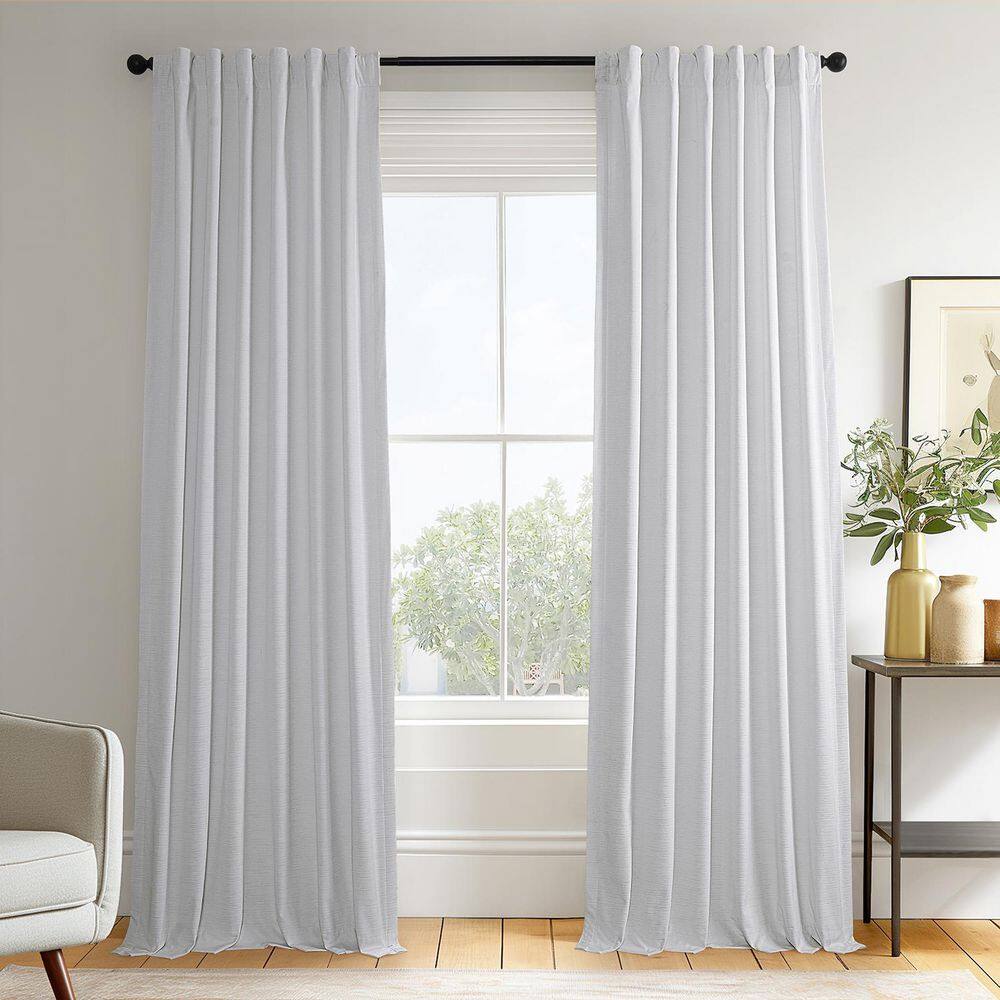 White Ravello Burnout Velvet 50 in. W x 84 in. L Rod Pocket Room Darkening Curtain (Single Panel) price history on PriceWatchPro