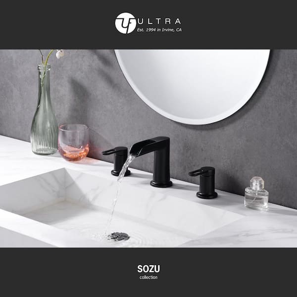 Ultra Faucets Sozu 8 in. Widespread Double Handle Short-Vessel