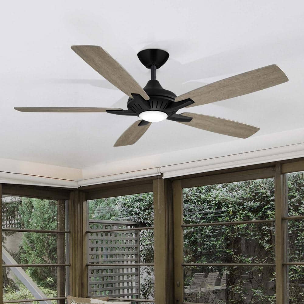MINKA-AIRE Dyno 52 in. LED Indoor Coal Black Ceiling Fan with