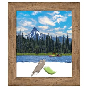 Owl Brown Wood Picture Frame Opening Size 20 x 24 in.