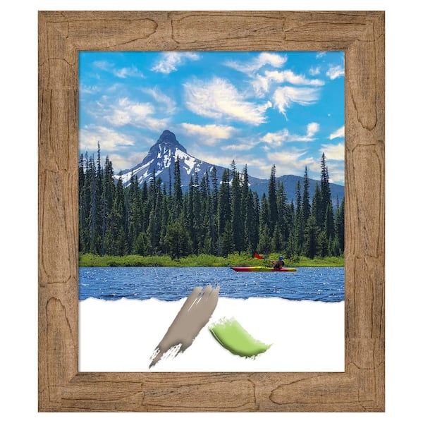 Amanti Art Owl Brown Wood Picture Frame Opening Size 20 x 24 in.