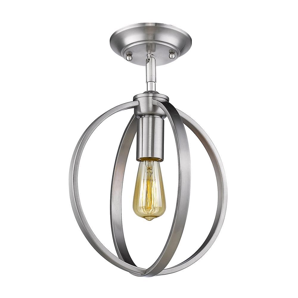 Colson 1-Light 9.75 in. Semi-Flush in Pewter price history on PriceWatchPro