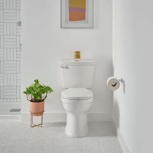 Champion Tall Height 2-Piece High-Efficiency 1.28 GPF Single Flush Round Front Toilet in White, Seat Included (6-Pack)