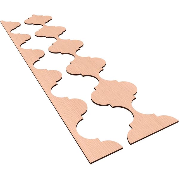 Ekena Millwork Marrakesh 47 in. H x 0.25 in. W Slatwall Panels in Alder 12-Pack