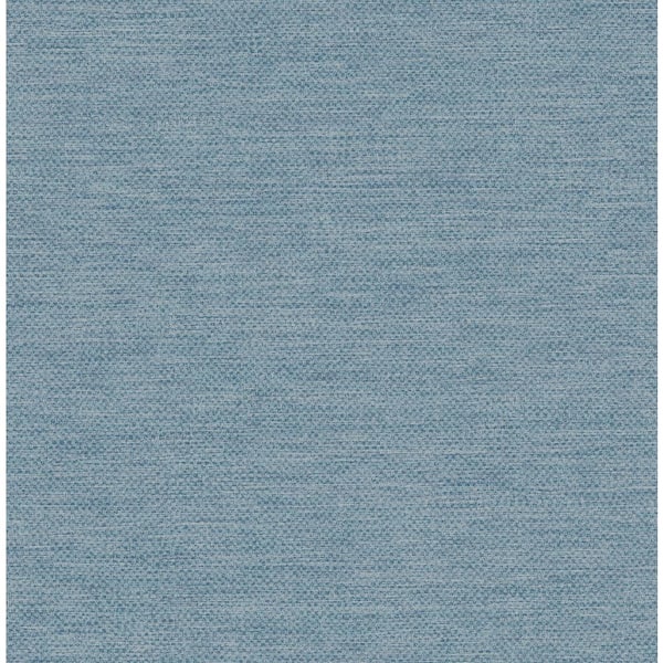 CASA MIA Texture Effect Blue Paper Non - Pasted Strippable Wallpaper Roll Cover 56.05 sq. ft.