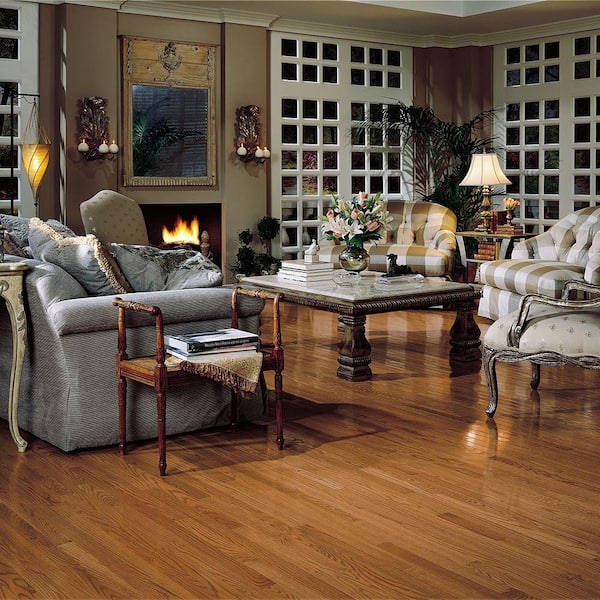 Natural Reflections Gunstock Oak 5/16 in.T x 2-1/4 in. W Smooth Solid Hardwood Flooring(40 sq.ft.//ctn)