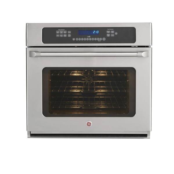 GE Cafe 30 in. Single Electric Wall Oven Self-Cleaning with Convection in Stainless Steel
