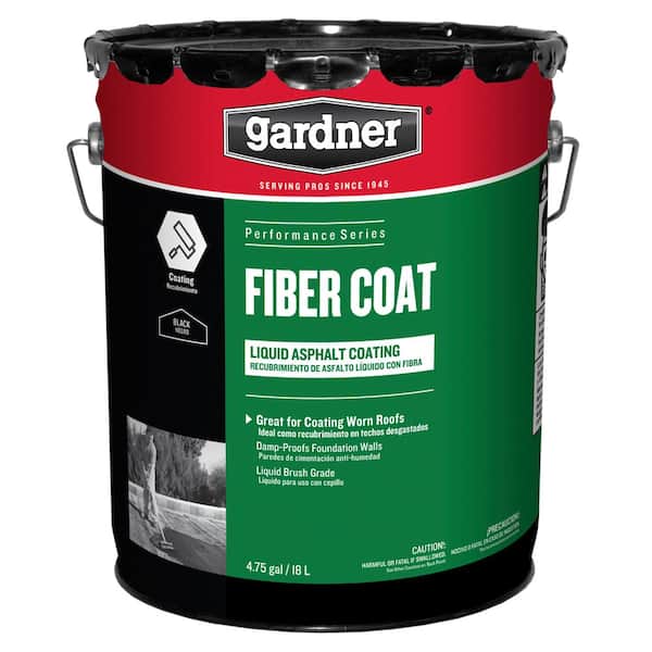 Gardner 4.75 Gal. Fiber Coat Liquid Asphalt Roof Coating