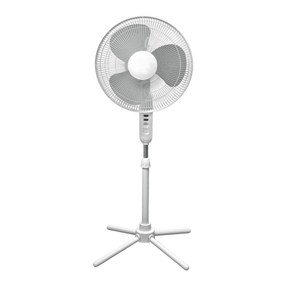 16 Inch Pedestal Fan, 3-Speed Oscillating Standing Floor Fan with Adjustable Heights and Tilt for Home Office, White price history on PriceWatchPro