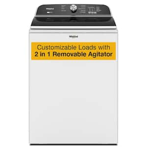 5.2- 5.3 cu.ft. Top Load Washer in White with Removable Agitator