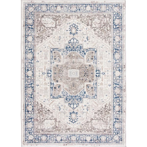 Home Decorators Collection Silky Medallion Multi 3 ft. x 5 ft. Area Rug