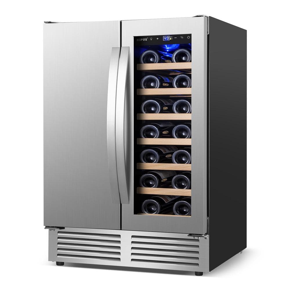 Silver Dual Zone 18 Bottle and 57 Can Wine and Beverage Refrigerator