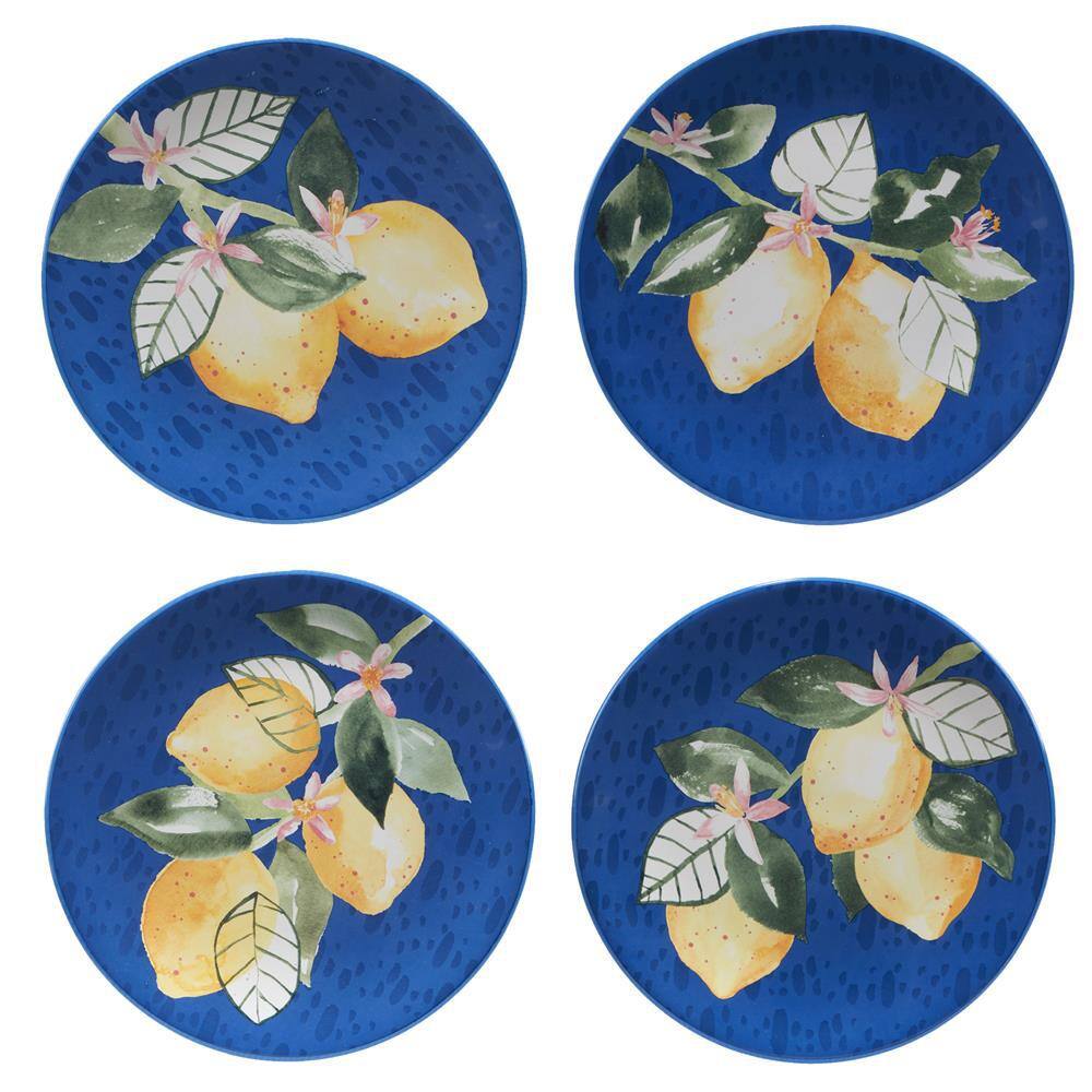 Certified International Lemonade Multicolored Earthenware Salad Plate
