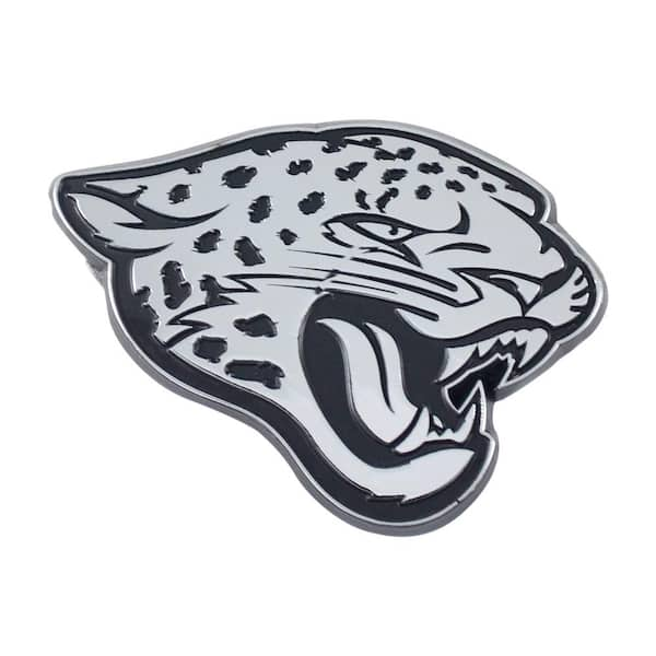 FANMATS 60458 Jacksonville Jaguars Heavy Duty Aluminum Embossed Color  Emblem, Auto Emblem Decal