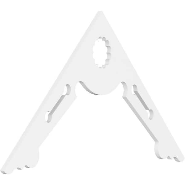 Ekena Millwork 1 in. x 48 in. x 28 in. (14/12) Pitch Cena Gable Pediment Architectural Grade PVC Moulding