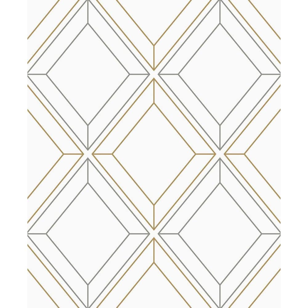 Seabrook Designs Metallic Silver and Gold Linework Gem Unpasted ...
