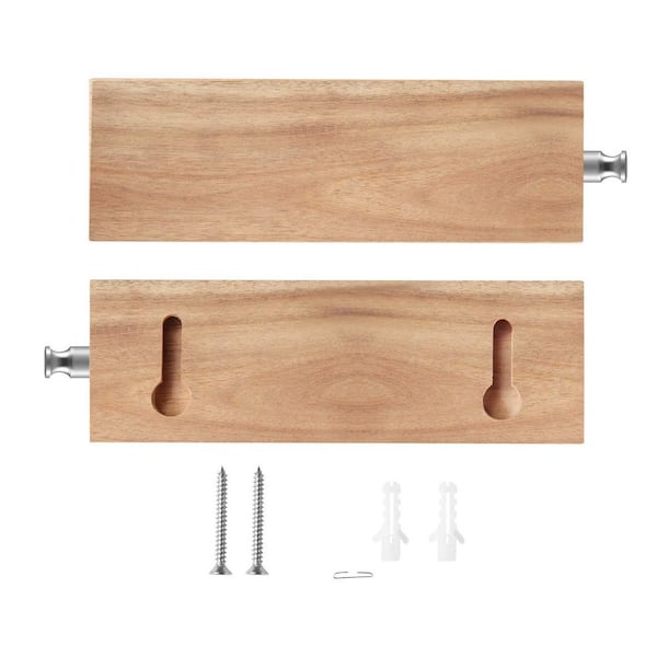 6 in. Acacia Wood Magnetic Knife Holder Bar Wall-Mount Knife Storage Strip with Powerful Magnet for Safe Organization