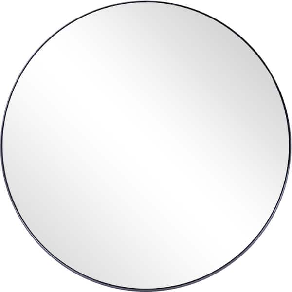 Camden Isle 32 in. x 32 in. Modern Round Framed Decorative Mirror
