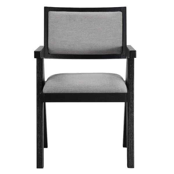 Steve Silver Magnolia Black with Gray Polyester Cushioned Armchair Set of 2