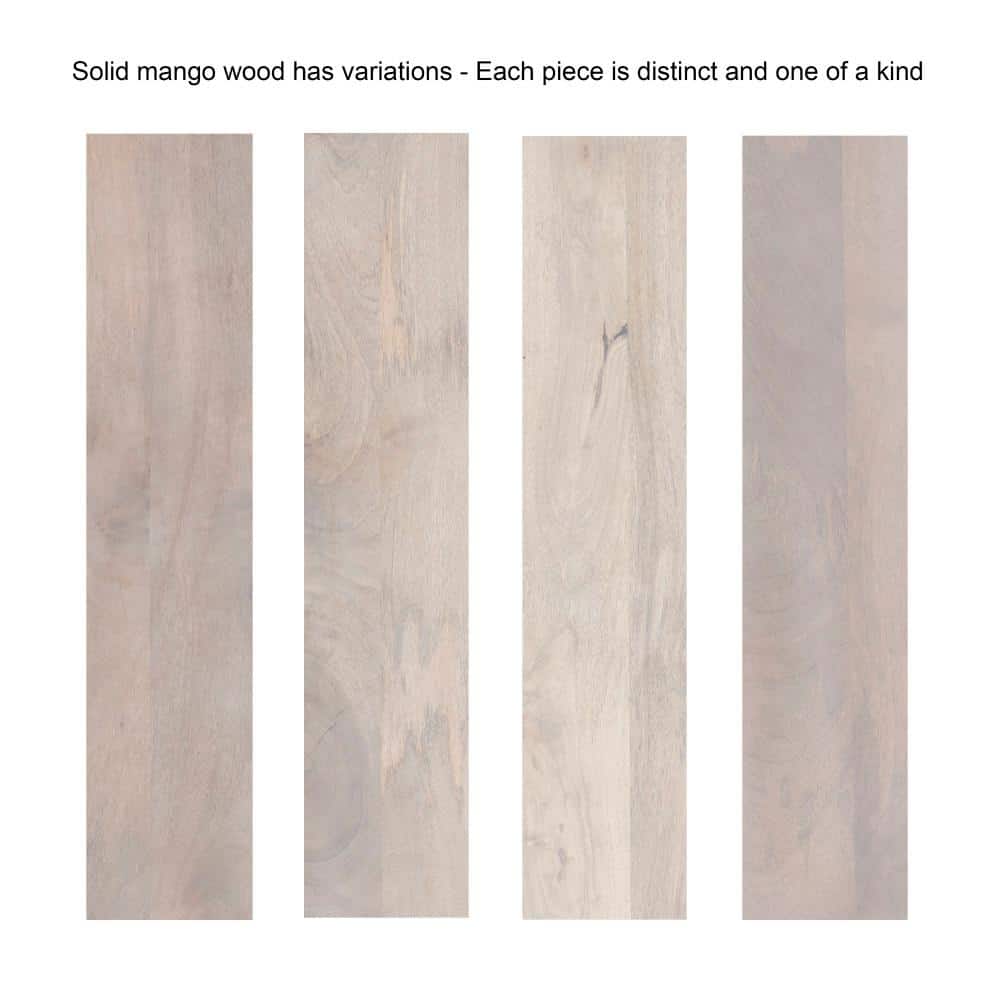 Dahl 8 in. W. White Round Coastal Wood End Table - thumbnail 8