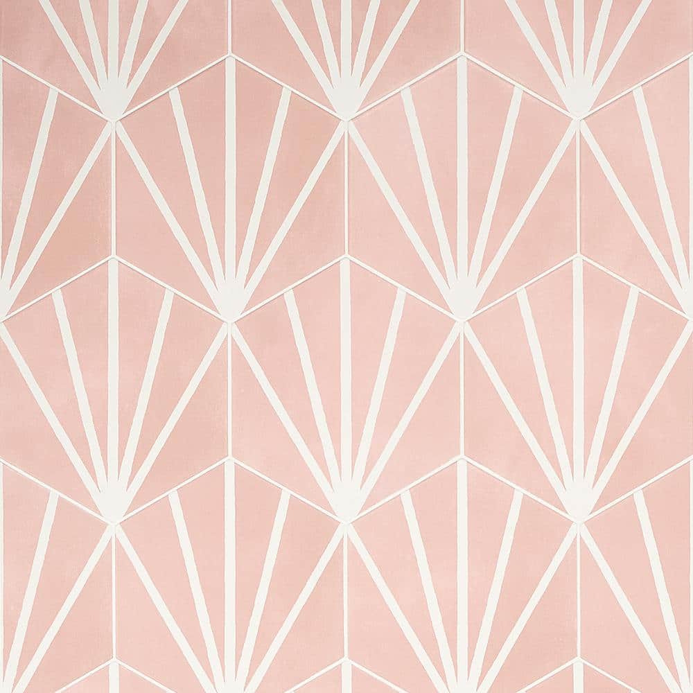 Blush Pink Matte Porcelain Hexagon Tile for Walls and Floors