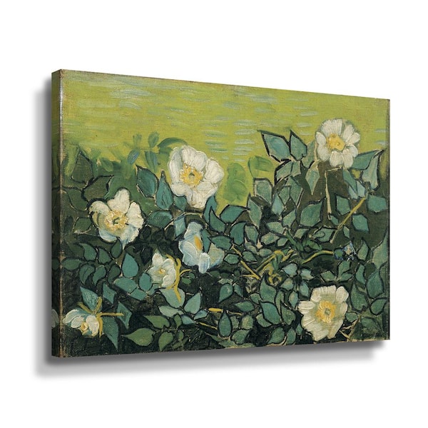 ArtWall "Wild Roses" by Vincent van Gogh Unframed Canvas Wall Art